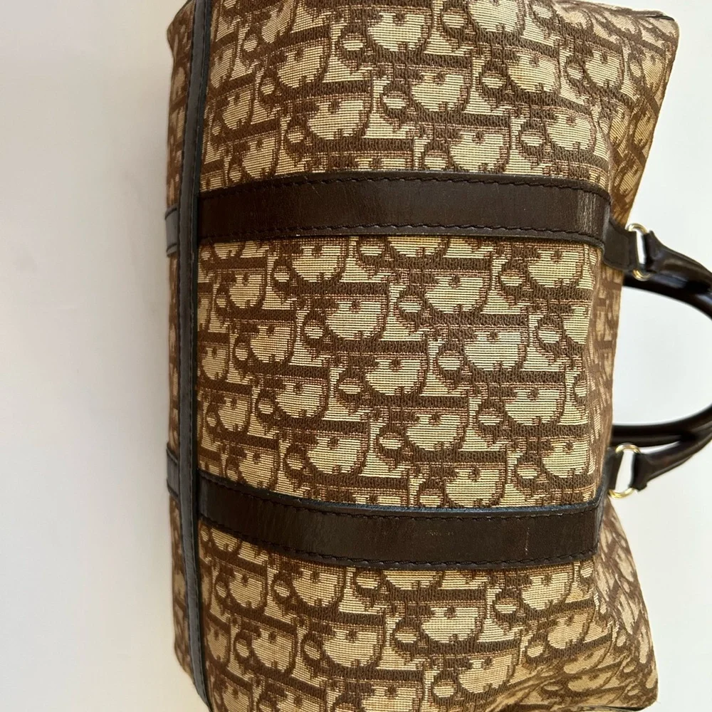Dior Beige and Brown Monogram Duffel Bag